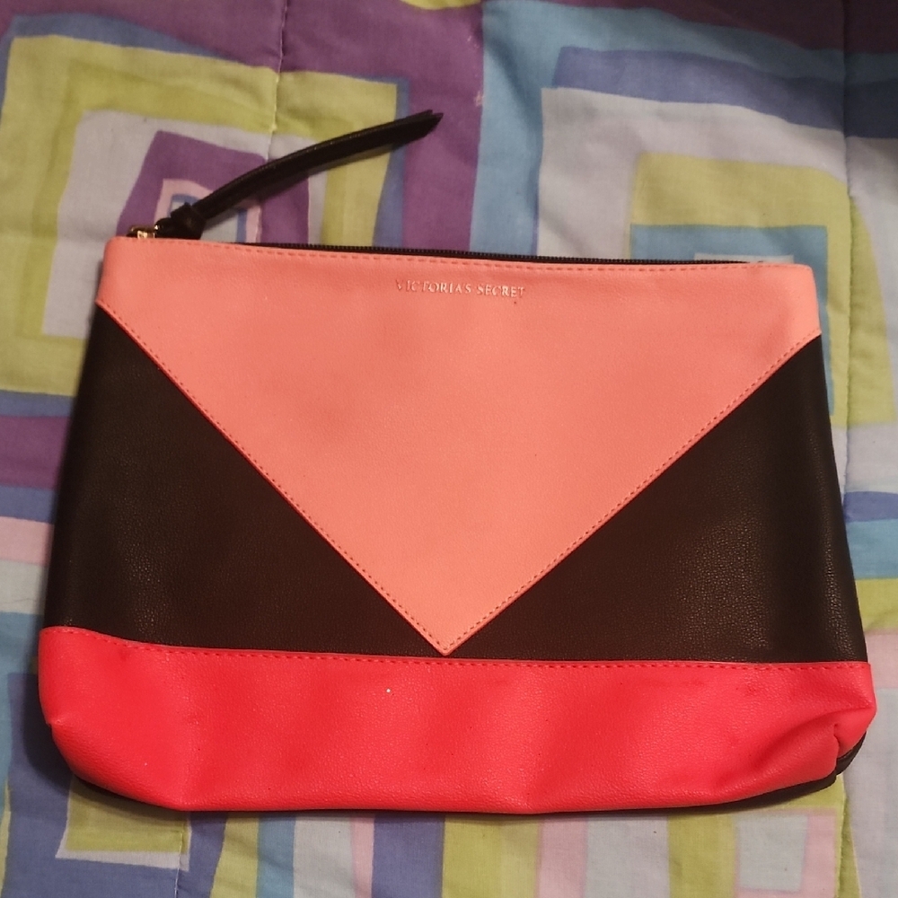 Victoria's Secret Pink and Black Cosmetic Case Modern Design